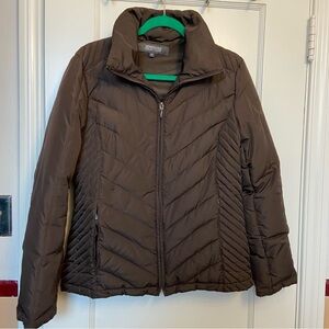 Kenneth Cole Dark Brown Women's Puffer Jacket